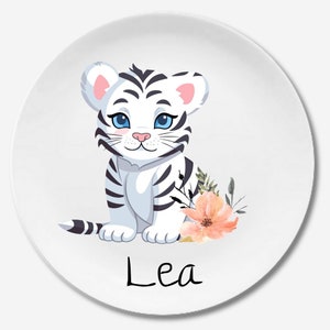 Children's dishes set with name fox Eis Tiger