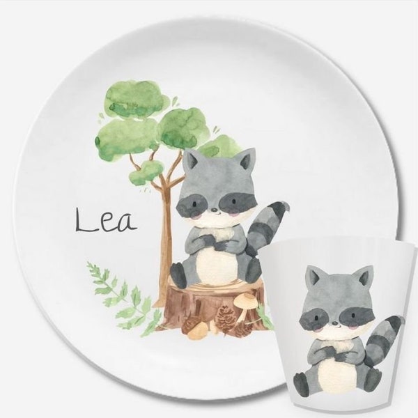 Children's dishes set with name fox