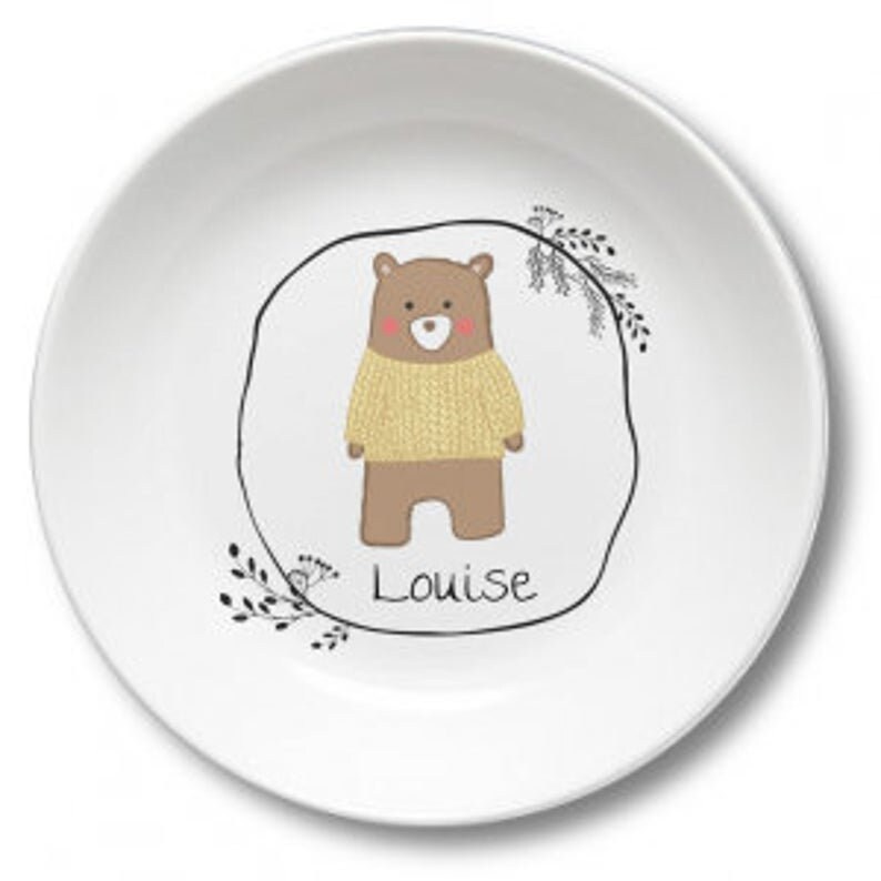 Children's plate with name plates with name Bär