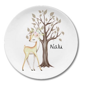 Children's dishes set with name fox Reh