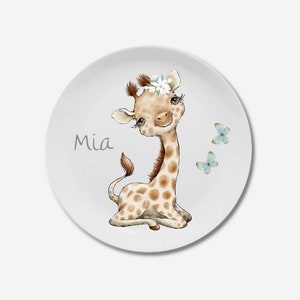 Children's dishes set with name Giraffe