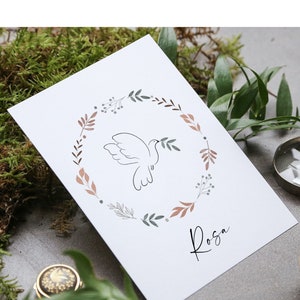 Cartes d'invitation cartes d'invitation de communion baptême avec enveloppe cartes de baptême cartes bohème personnalisées avec nom communion de mariage