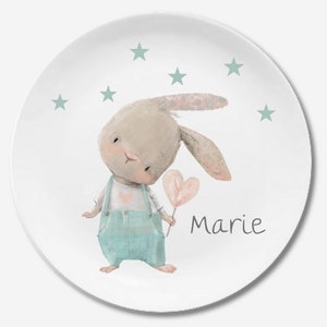 Children's dishes set with name fox girl