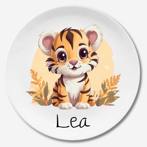 Children's dishes set with name fox Tiger