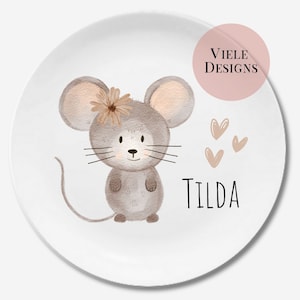 Children's dishes set with name fox Maus