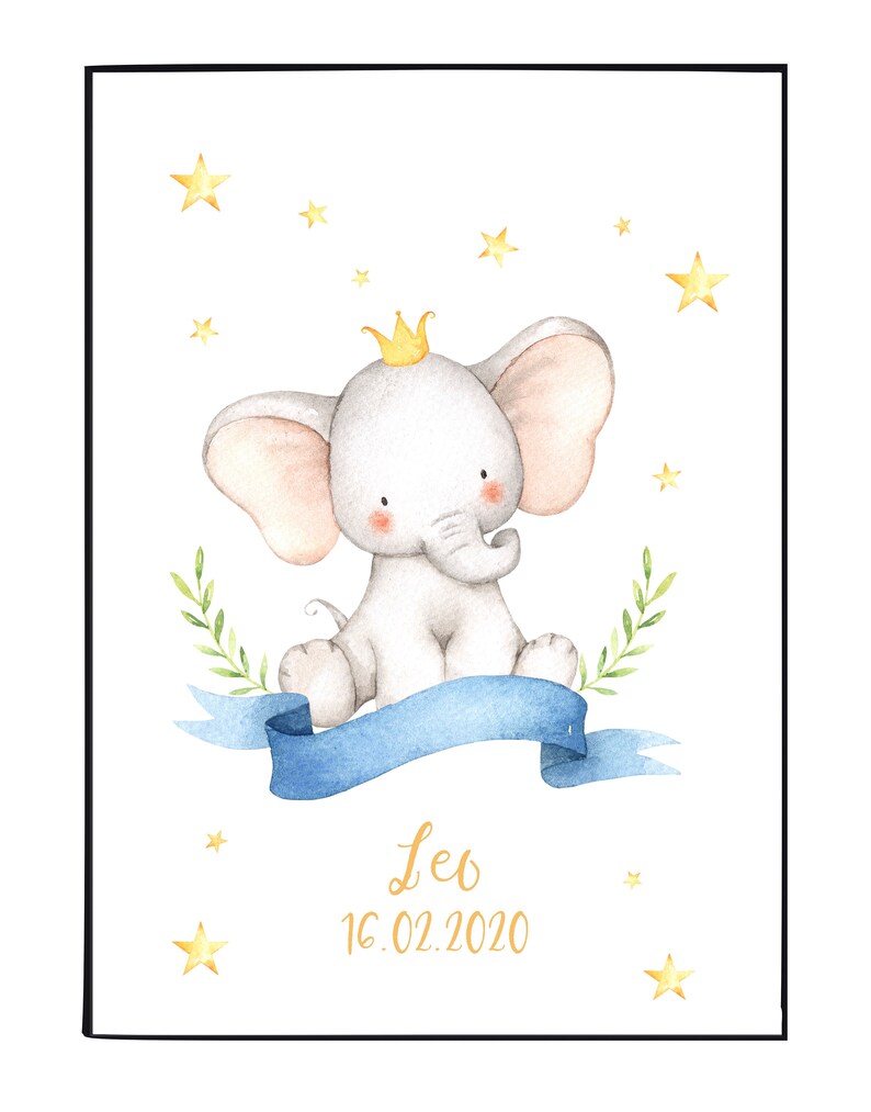 Poster A5 A4 &amp; Name Poster Print With Name Poster Baby Room - Etsy