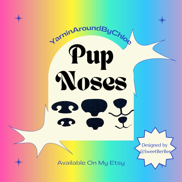 Puppy Dog Felt Noses for Amigurumi Crochet and Knit