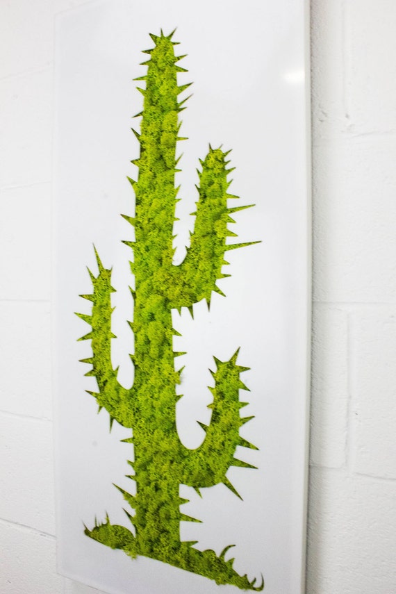 Cactus De Xl Jardin Vertical Decoracion De La Pared Signo Etsy