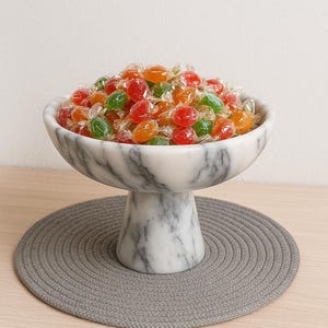 Handmade Calacatta Marble Bowl - Decorative Serving and Candy Bowl