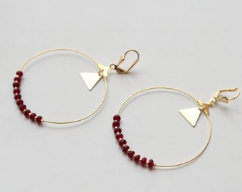 Yellow hoop earrings
