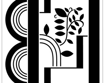 art deco stencils etsy