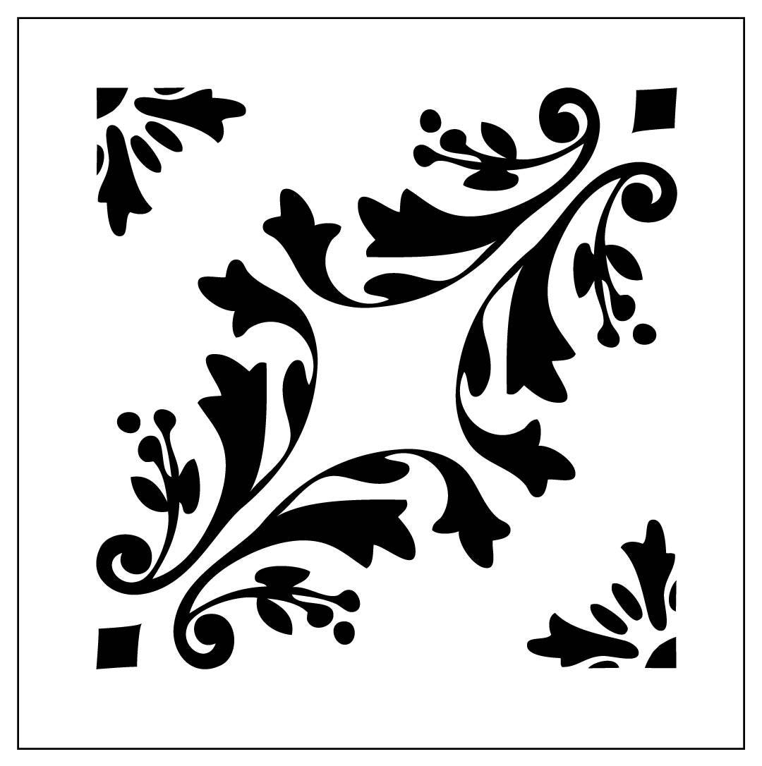 Декор плитки своими руками трафарет