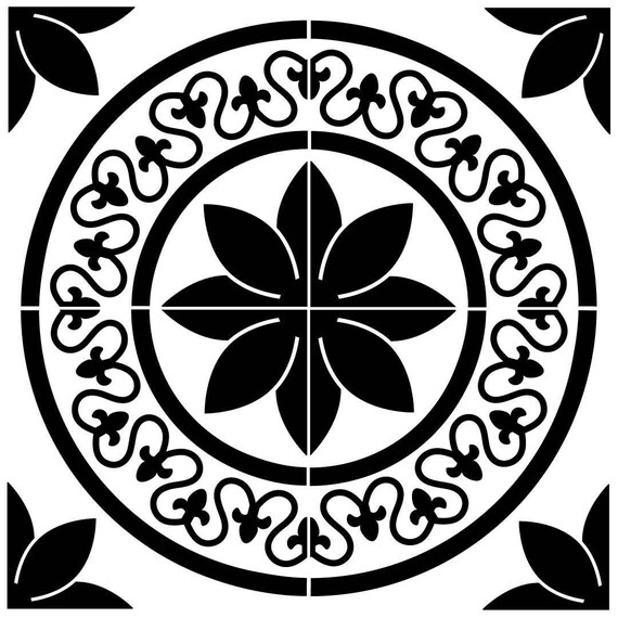 Reusable Laser Cut Large Floor Or Wall Tile Stencil 49 Fits 9x9 Inch To 17x17