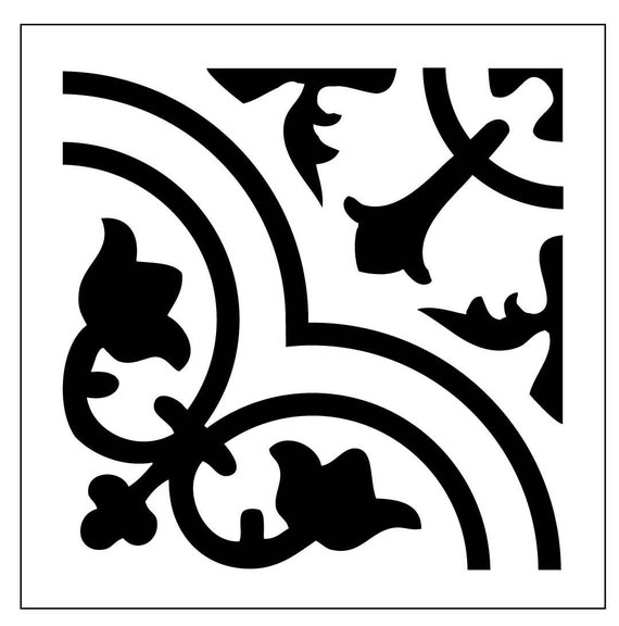 TILE34 Reusable Laser-Cut Floor or Wall Tile Stencil