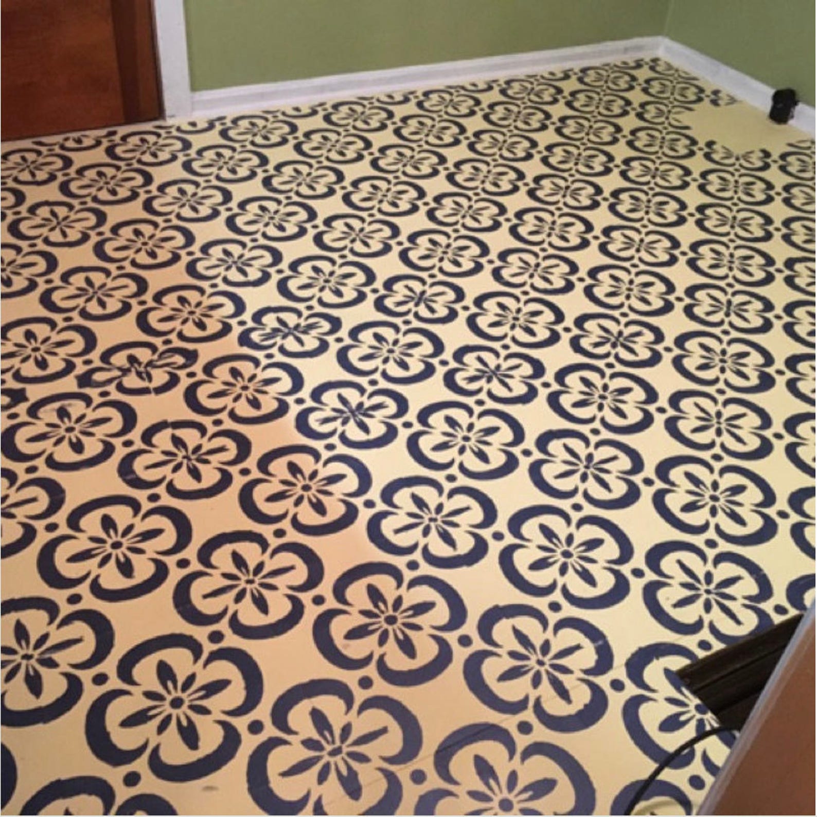 TILE78NT Reusable LaserCut Concrete or Porch NonTile Stencil Etsy