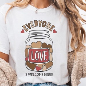 Idaho Teacher Everyone is Welcome Here Shirt Diversity Inclusion Equality Shirt Doodle Protest Resist DEI Activism T-shirt