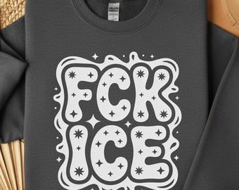 Sweat-shirt FCK ICE anti-Trump, pull militant pour les droits des immigrés, col rond pour protestation politique, haut affirmant la justice sociale