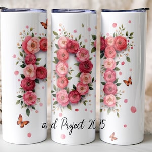 Anti-Trump Floral Tumbler, FDT Project 2025, Gift for Activists, Protest, Political Liberal Gift Protest Travel Mug 20 oz Skinny Tumbler