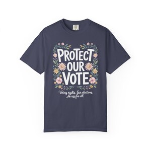 Voting Rights T-Shirt, Pro Democracy Activist Tee, Political Fall Shirt for Women, Progressive Gift, Comfort Colors image 7