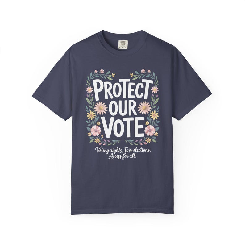 Voting Rights T-Shirt, Pro Democracy Activist Tee, Political Fall Shirt for Women, Progressive Gift, Comfort Colors image 7