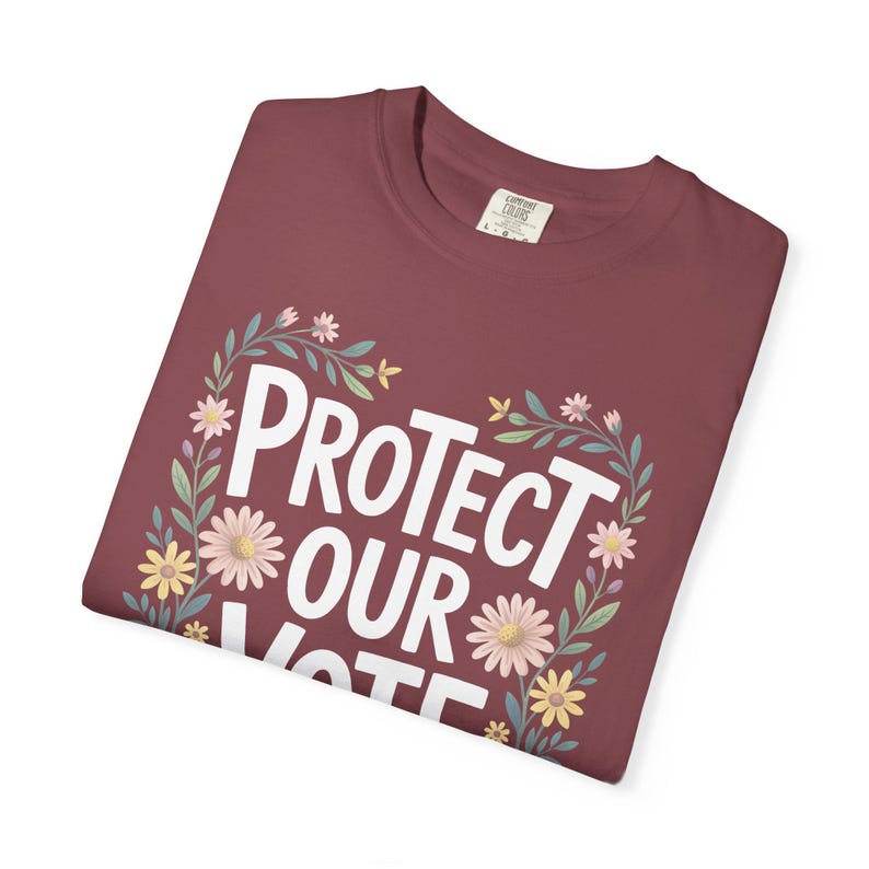 Voting Rights T-Shirt, Pro Democracy Activist Tee, Political Fall Shirt for Women, Progressive Gift, Comfort Colors image 4