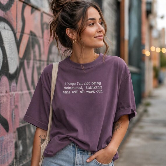 Minimalist Quote Shirt, Relatable Anxiety Tee, Overthinking Humor Top, Casual Comfort Colors Shirt