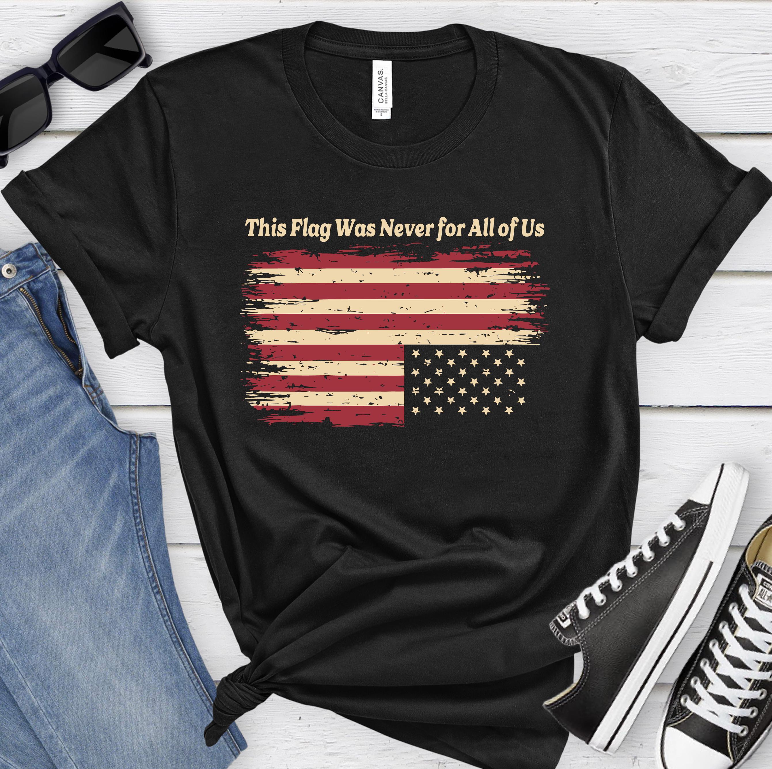 Political T-shirt Protest Shirt America in Distress Upside Down Flag Anti-Trump Activist Social Justice Racism LGBTQ+ Statement Unisex