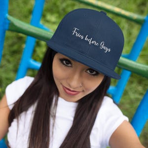 Funny Foodie Hat for Women, Fries Before Guys Embroidered Cap, Sassy Girl Gift, Fast Food Lover