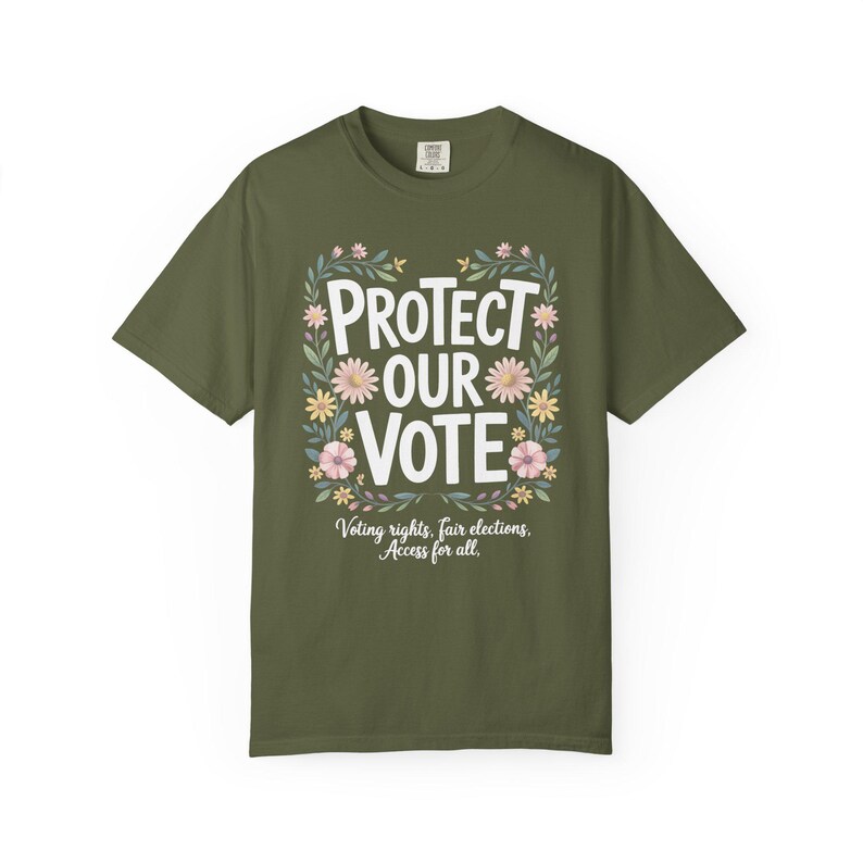 Voting Rights T-Shirt, Pro Democracy Activist Tee, Political Fall Shirt for Women, Progressive Gift, Comfort Colors image 6