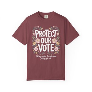 Voting Rights T-Shirt, Pro Democracy Activist Tee, Political Fall Shirt for Women, Progressive Gift, Comfort Colors image 9