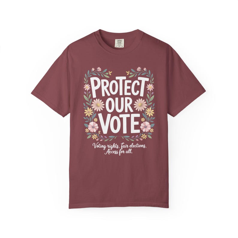 Voting Rights T-Shirt, Pro Democracy Activist Tee, Political Fall Shirt for Women, Progressive Gift, Comfort Colors image 9