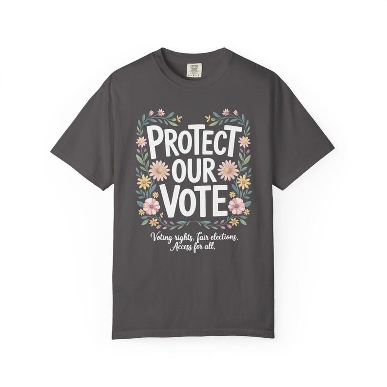 Voting Rights T-Shirt, Pro Democracy Activist Tee, Political Fall Shirt for Women, Progressive Gift, Comfort Colors image 8