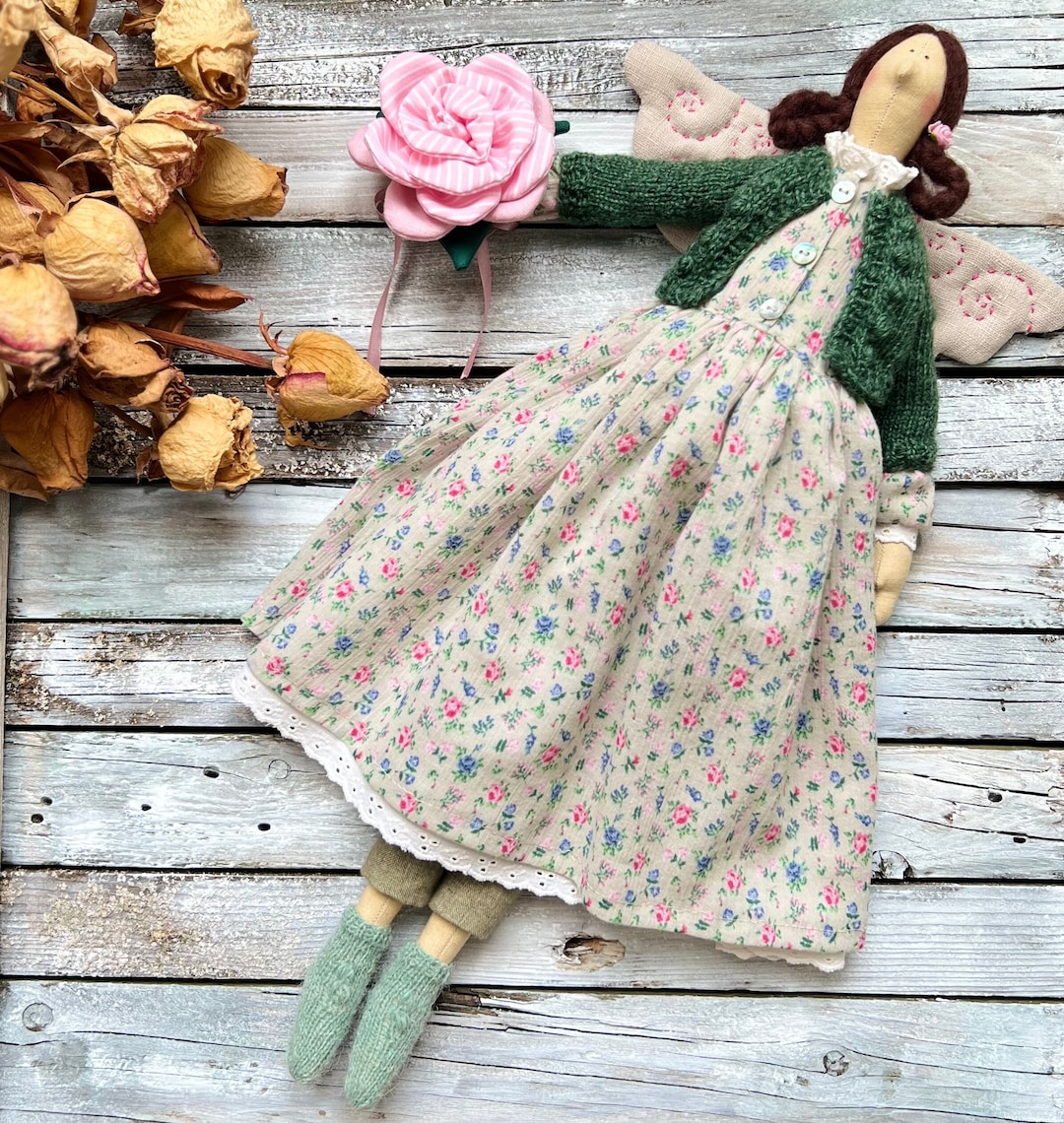 Garden Angel Tilda Doll Rag Doll Cloth Doll House Collection Summer