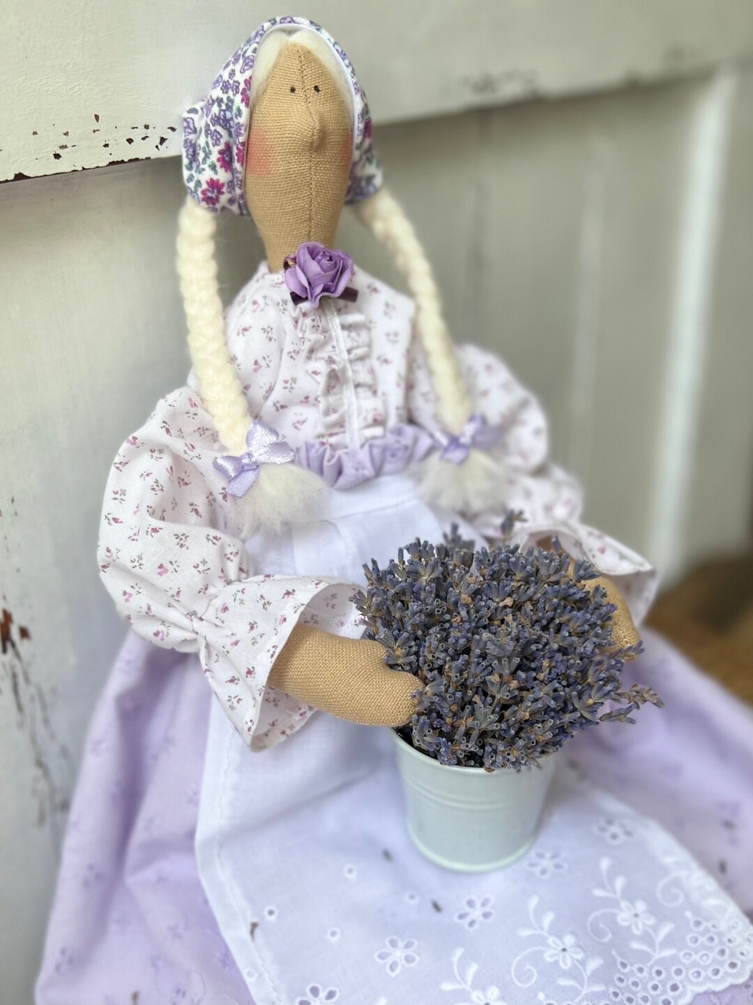 Lavender Custom Nine-tailed Handmade Fluffy Doll