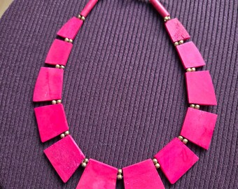 Vintage Pink Statement Collar Necklace