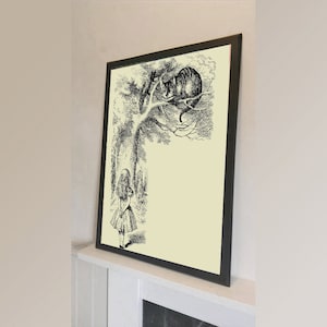 Alice In Wonderland Cheshire Cat - Vintage Reproduction Wall Art Decro Decor Poster Print Any size