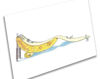 Rabbits Banana Slide - Travel Wall Art Decro Decor Poster Print Any size