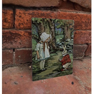 Alice In Wonderland Vintage Advertising Enamel Metal TIN SIGN Wall Plaque