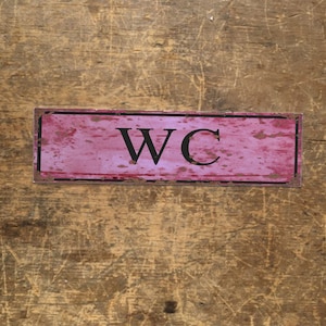 WC Door Sign Bathroom Toilets Changing Room Enamel Metal TIN SIGN Wall Plaque