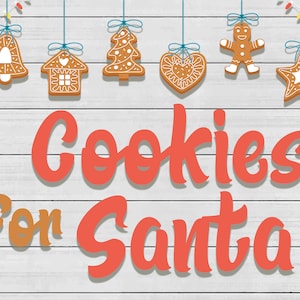 Coockies for santa Enamel Metal TIN SIGN Wall Plaque
