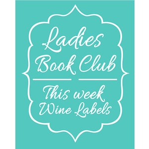 Ladies Book Clube Esta semana Etiquetas de Vino - Metal Esmalte TIN SIGN Placa de pared