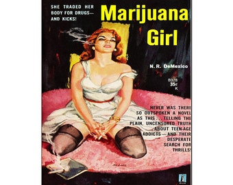 Marijuana Girl Movie Vintage Enamel Metal TIN SIGN Wall Plaque