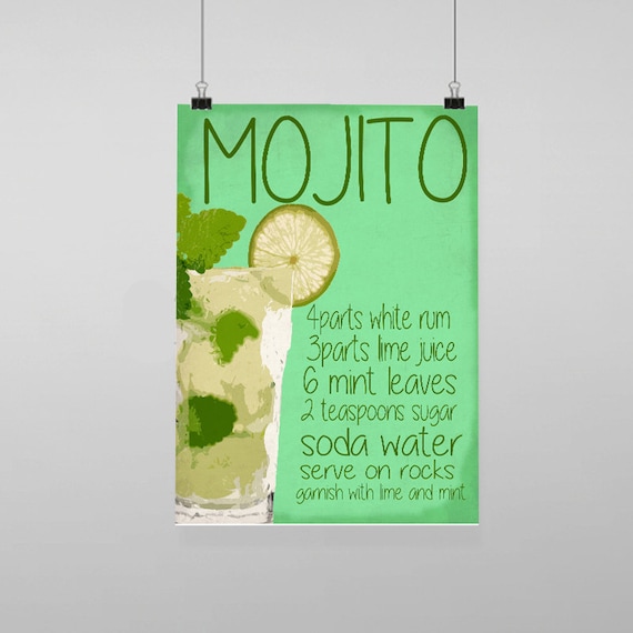 Download Wall Art Printable Mojito Recipe Pics