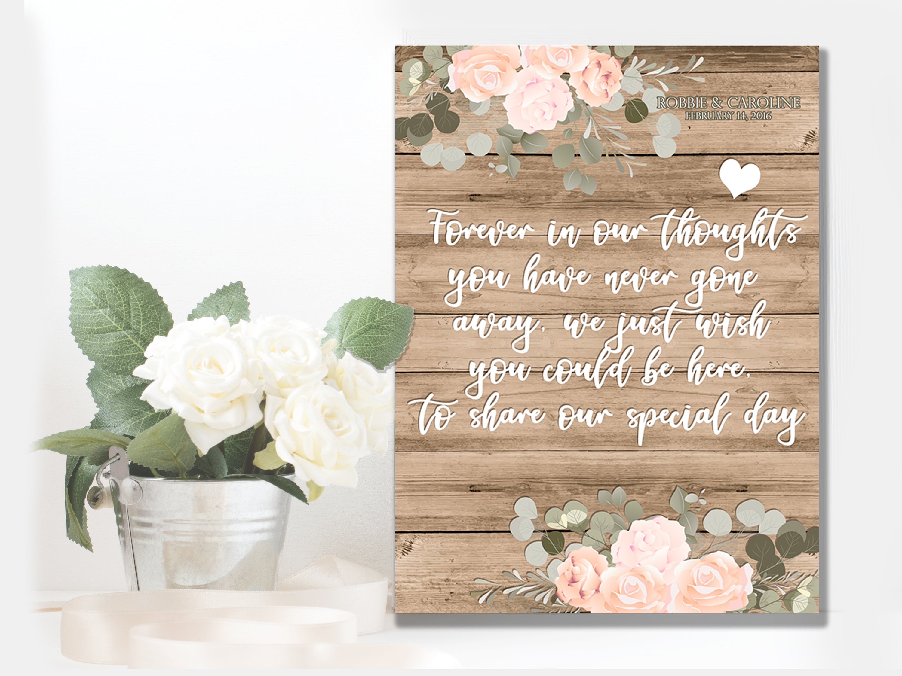Wedding Memorial Sign - Forever in our thoughts , METAL SIGN, Memoria…
