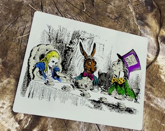 Alice In Wonderland Mad Hatter Tea Party Advertising Enamel Metal TIN SIGN Wall Plaque