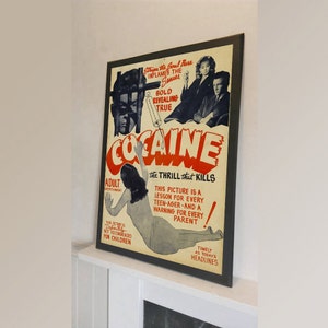 Película de cocaína - Vintage reproducción pared arte Decro decoración cartel imprimir cualquier tamaño