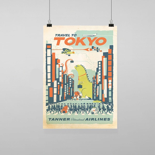 Tokyo Japan Travel - Vintage Reproduction Wall Art Decro Decor Poster Print Any size