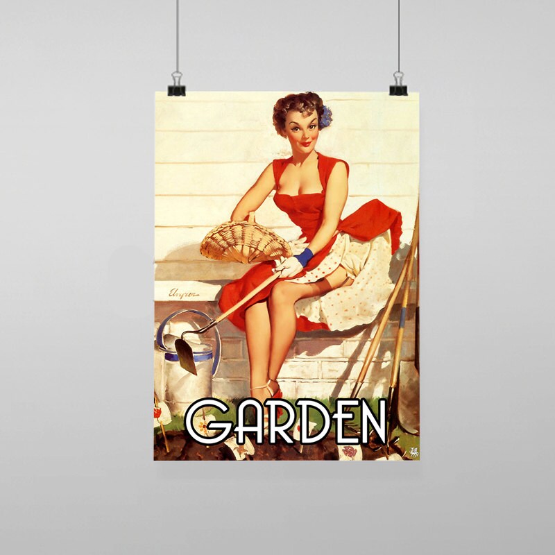 Pin Up Girl Sexy Vintage Reproduction Wall Art Decro Decor Etsy