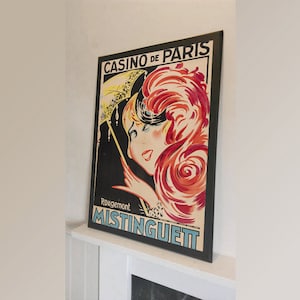 De Casino París Mistinguett - Vintage reproducción pared arte Decro decoración cartel imprimir cualquier tamaño