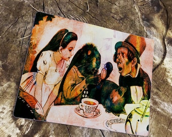 Alice In Wonderland Tea Party Advertising Enamel Metal TIN SIGN Wall Plaque